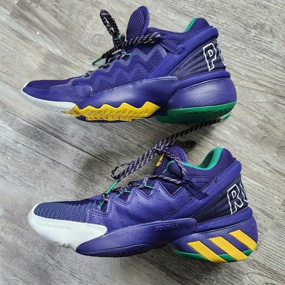 Adidas D.O.N. Issue #2 Throwback Utah Jazz Lace Up Sneaker Shoes Mens 8.5 FV8959 - Picture 14 of 16
